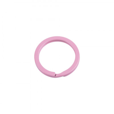 Inel metalic lacuit pentru chei, diametru 30 mm, Roz deschis foto