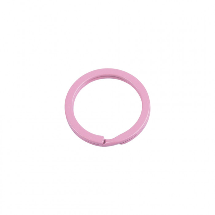 Inel metalic lacuit pentru chei Crisalida, diametru 30 mm, Roz deschis