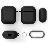 Husa airpods pro cu inel prindere negru, Flippy