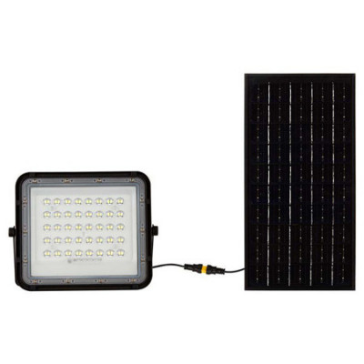 Proiector LED cu incarcare solara V-tac, 10W, 800lm, lumina neutra, 4000K, telecomanda, negru foto