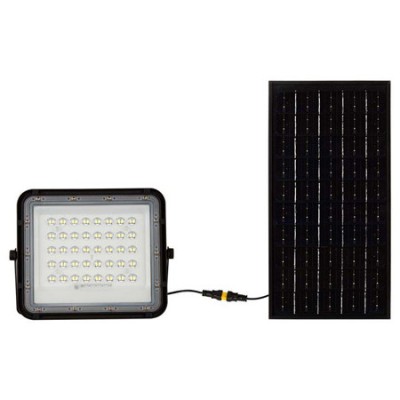 Reflector cu incarcare solara 10w 800lm 4000k - negru foto