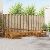vidaXL Set de canapele de exterior 6 pcs natural Lemn Solid de Acacia 3373729