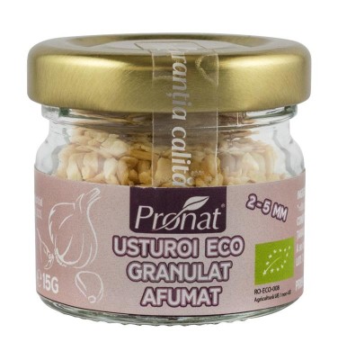 Usturoi Granulat Afumat Bio 15 grame Pronat foto