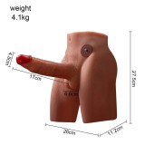 Masturbator Jason Ass&amp;Dildo, 7 Moduri Impingere si Vibratii, SuperSkin, USB, Natural, 2.7 kg, Mistress