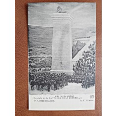 Carte postala, Les Cuirassiers, reproducere Pantheon de la Guerre - 1918