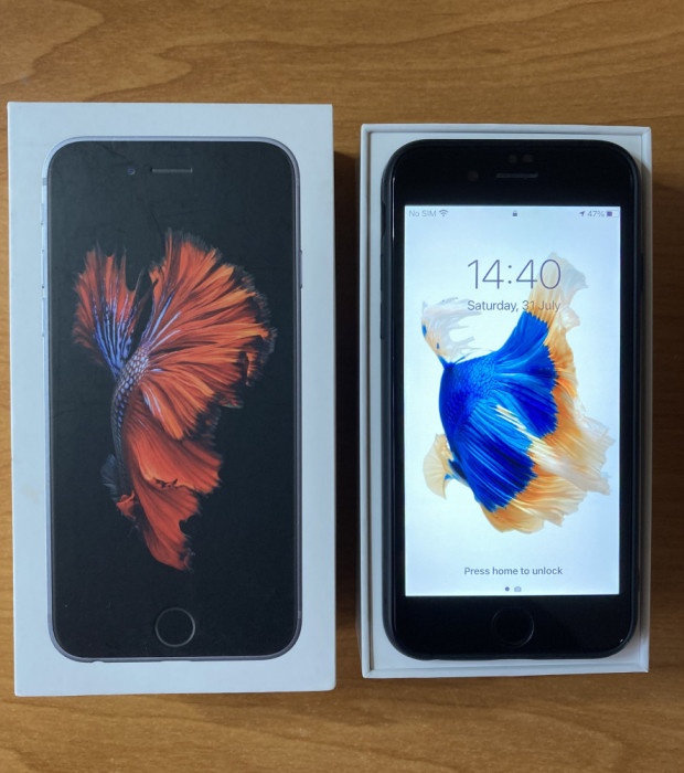 iPhone 6s 64 Gb Space Gray neverlock la cutie + accesorii