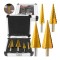Set burghie metal conice in trepte, 4-32 mm, 4 piese, Verke