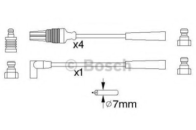 Set fise bujii PEUGEOT 106 I (1A, 1C) (1991 - 1996) BOSCH 0 986 356 889 foto