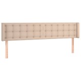 Cumpara ieftin Tablie pat cu aripioare cappuccino 163x16x78/88 cm piele eco