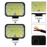 Set 2 proiectoare 21LED, 12/24V, 126W/set, 6000K, IP67, Universal