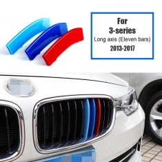 Emblema grila BMW M POWER dungi plastic BMW seria 3 2013-2015 11 grile foto