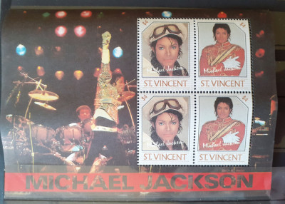 St.Vincent 1985 Michael Jackson colita, Mi.bl29, mnh foto