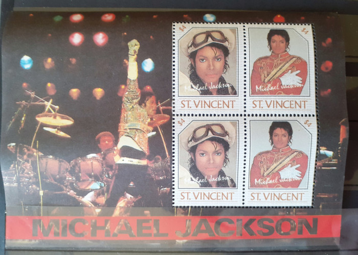 St.Vincent 1985 Michael Jackson colita, Mi.bl29, mnh