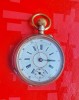 H190-Ceas buzunar argint vechi anii 1880-1900 gravat F. KROHN nefunctional puritate 800 stare buna, cadran portelan sau emailat cu litere romane/arabe