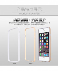 Bumper Usams Aluminium + TPU Pride Series Apple iPhone 6 Plus, 6S Plus Gold foto