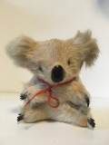 * Urs ursulet koala, jucarie veche, blanita naturala, ochi de sticla, 15cm