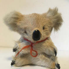 * Urs ursulet koala, jucarie veche, blanita naturala, ochi de sticla, 15cm