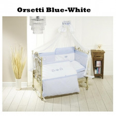 Lenjerie de pat Feretti Trio Orsetti BlueWhite foto