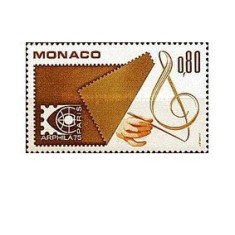 Monaco 1975 - expo filatelic cu muzica la Paris, neuzata
