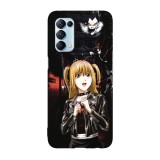 Husa compatibila cu Oppo Find X5 Pro, Viceversa, model Misa and Ryuk Death Note, Silicon, TPU, Transparent, Carcasa
