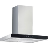 Hota decorativa Tesla DC600AXB, T-shape, 60cm1 motor DC 75W, 630m3/h, display LED, inox/sticla