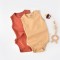 Set 2 body-uri fara maneci bebe unisex -100% bumbac organic - Mustar/ Scortisoara, BabyCosy (Marime: 12-18 Luni)