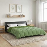 vidaXL Duvet de iarnă Patos Verde 220 x 260 cm Microfibră 42026131