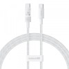 Cablu Date si Incarcare USB-C - USB-C Baseus Gem, 100W, 2m, Alb P10373000211-01