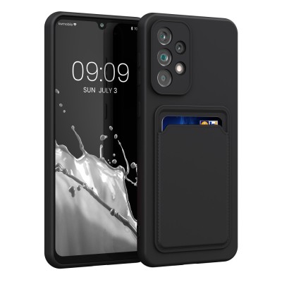 Husa Kwmobile pentru Samsung Galaxy A33 5G, Silicon, Negru, 58145.01 foto