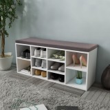 Cumpara ieftin Banchetă de depozitare pantofi, 10 compartimente, alb