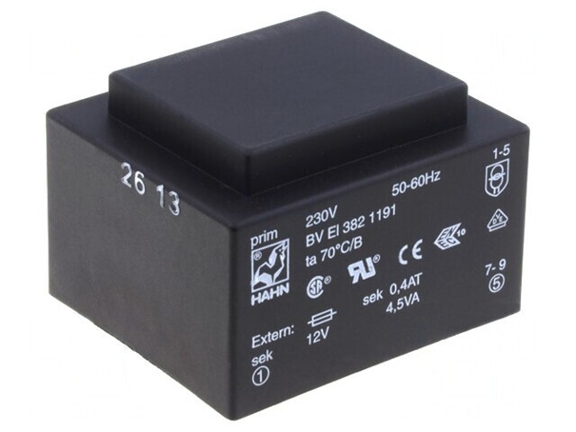 Transformator Encapsulat 4,5VA 230VAC 12V 375mA PCB
