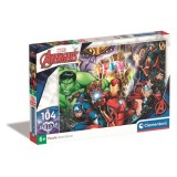 Puzzle Avengers, cu sclipici, Clementoni - 104 piese, varsta 6+