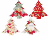 Cumpara ieftin Set 4 suporturi vase fierbinti Craciun ceramica multicolora 20x20 cm