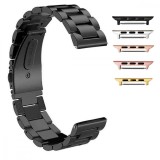 Curea metalica compatibila Apple Watch 9|8|7|6|5|4|3|2|1 Series, 49mm|45mm|44mm|42mm,Negru