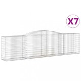 Cumpara ieftin Cosuri gabion arcuite 7 buc, 400x50x100/120 cm fier galvanizat
