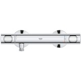 Baterie dus Grohe Grohtherm 500 34793000, 1/2&amp;#039;&amp;#039;, aparenta, termostat, protectie oparire, EcoButton, filtru impuritati, Crom