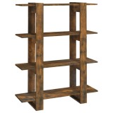 Biblioteca/Separator camera, stejar fumuriu, 100x30x123,5 cm