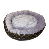 Culcus pufos pentru caine/pisica, mov deschis, 67 cm