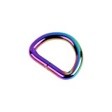 Inel metalic tip D, dimensiuni 21 x 27 mm, grosime 4 mm, Multicolor, Crisalida