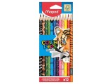 Creioane colorate Maped Color'Peps Animals 12 culori/set FSC