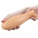 Dop Anal Plug Dong Shape Stopper Handle Sex Play Silicon Moale Gold XL Large