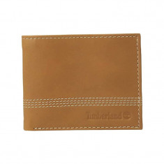 Portofel din piele pentru barbati Timberland Cloudy Quad Billfold, Maro