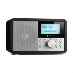 Auna WORLDWIDE MINI, radio prin internet, wlan, player de re?ea, usb, mp3, aux, tuner fm, culoarea neagra foto