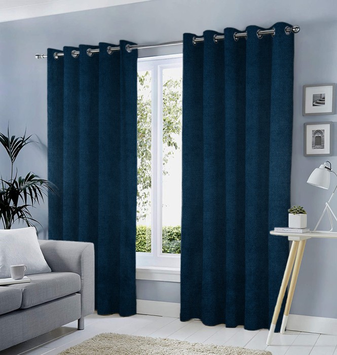 Draperie tip tesatura in cu inele albe, Madison, 150x230 cm, densitate 700 g/ml, Fira, 1 buc