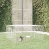 VidaXL Cușcă pentru iepuri, 110x110x55 cm, fier galvanizat