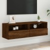 VidaXL Comodă TV de perete, stejar maro, 100x30x30 cm lemn prelucrat