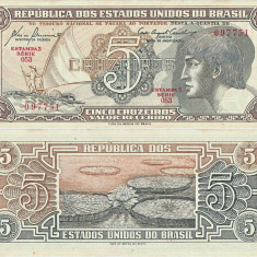 1961 , 5 cruzeiros ( P-166a ) - Brazilia - stare UNC