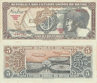 1961 , 5 cruzeiros ( P-166a ) - Brazilia - stare UNC foto