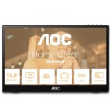 Monitor AOC, 15.6, IPS, FHD, 60Hz, 4ms, USB-C, 16T3EA, Negru
