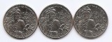 Statele Unite (SUA) Set 3 monede - 25 centi 2024 D+P+S - (Femei: Celia Cruz; mintmark: D+P+S KM-788 UNC !!!, America de Nord